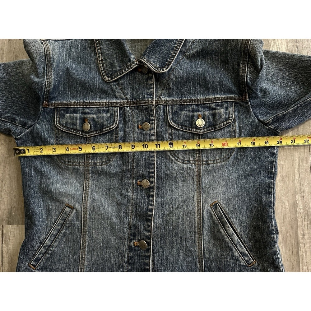 Chico's Design Y2K Denim Jacket Women's Size 0 Medium Wash - Picture 7 of 16